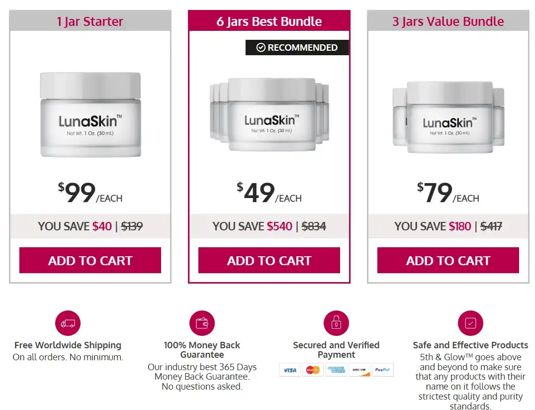 LunaSkin Price Packages